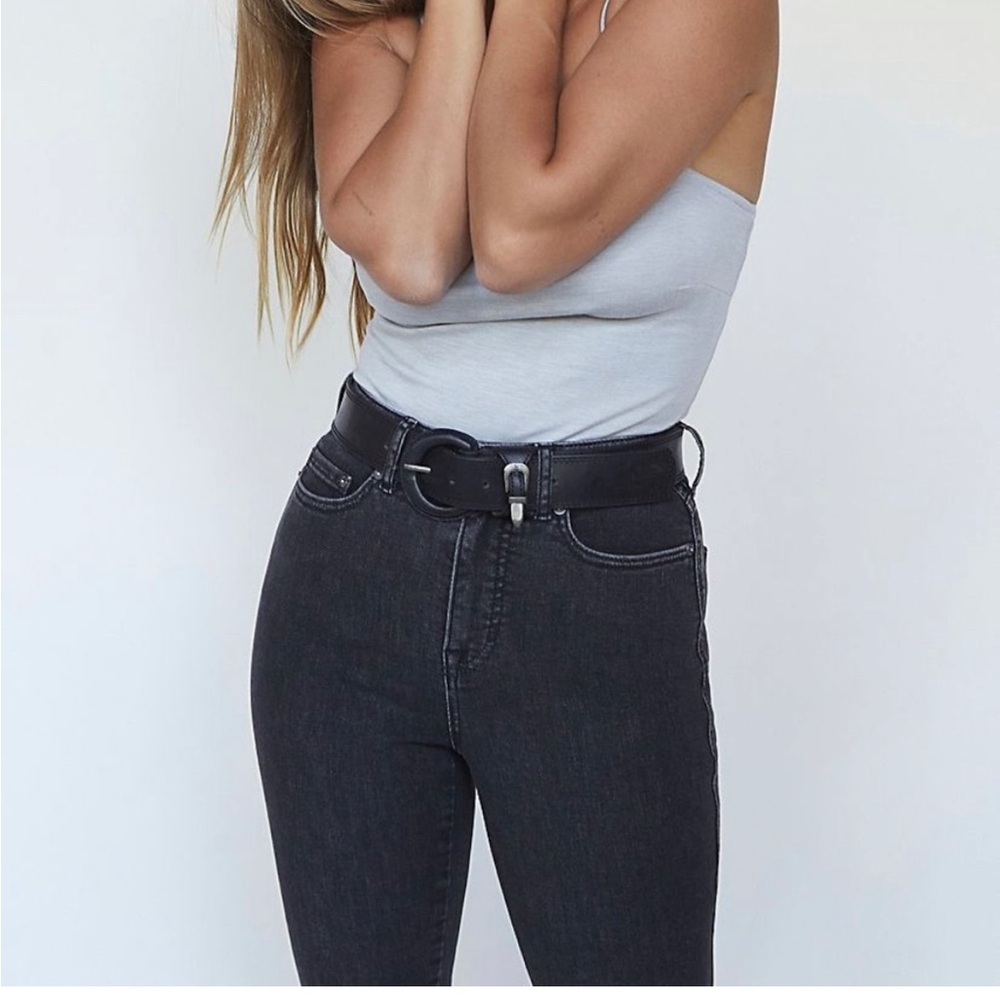 WE THE FREE CRVY high‎ rise dark gray/faded black women’s stretch skinny size 28